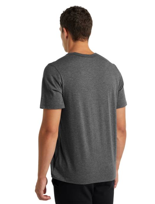 Icebreaker Heren merino centraal T-shirt met korte mouwengritsteen heide XXNJ493 kleding