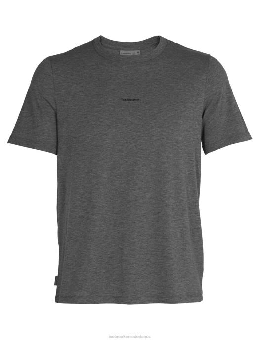 Icebreaker Heren merino centraal T-shirt met korte mouwengritsteen heide XXNJ493 kleding