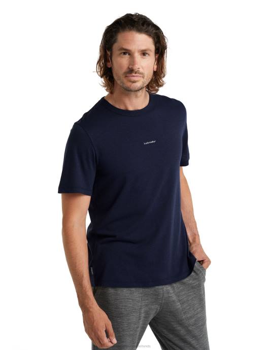 Icebreaker Heren merino centraal T-shirt met korte mouwenmiddernacht marine XXNJ494 kleding