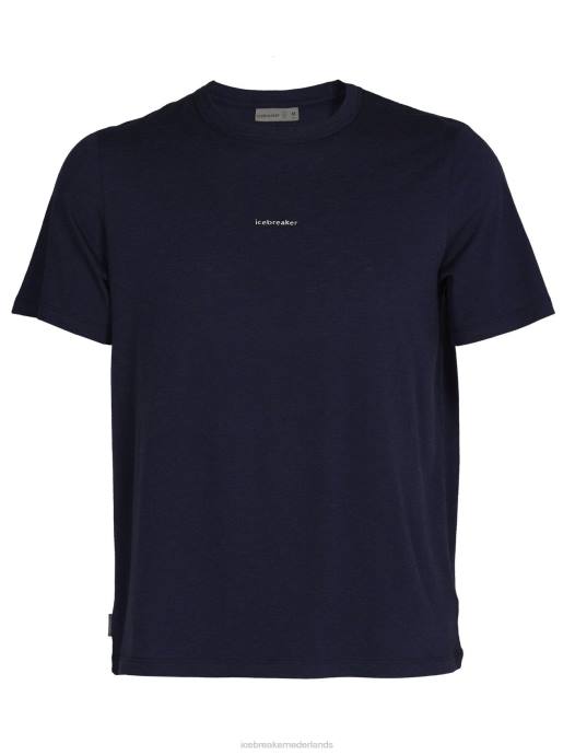 Icebreaker Heren merino centraal T-shirt met korte mouwenmiddernacht marine XXNJ494 kleding