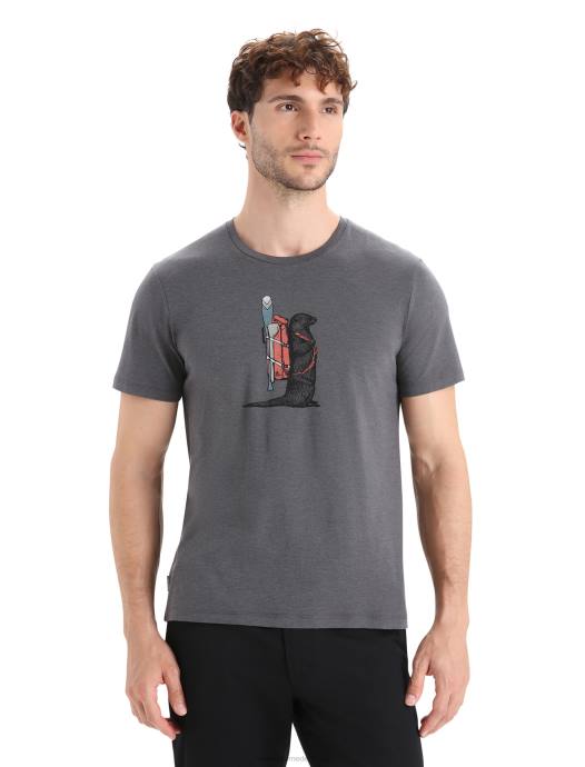 Icebreaker Heren merino centraal klassiek T-shirt met korte mouwen otter paddlemoesson XXNJ62 kleding