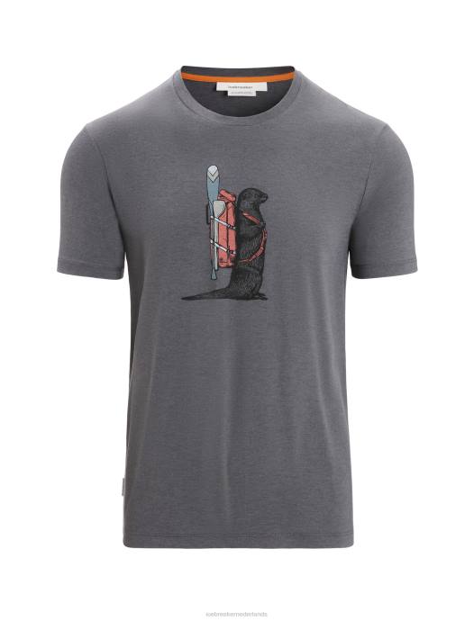 Icebreaker Heren merino centraal klassiek T-shirt met korte mouwen otter paddlemoesson XXNJ62 kleding