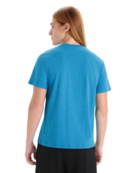 Icebreaker Heren merino centraal klassiek T-shirt met korte mouwengeo-blauw XXNJ50 kleding