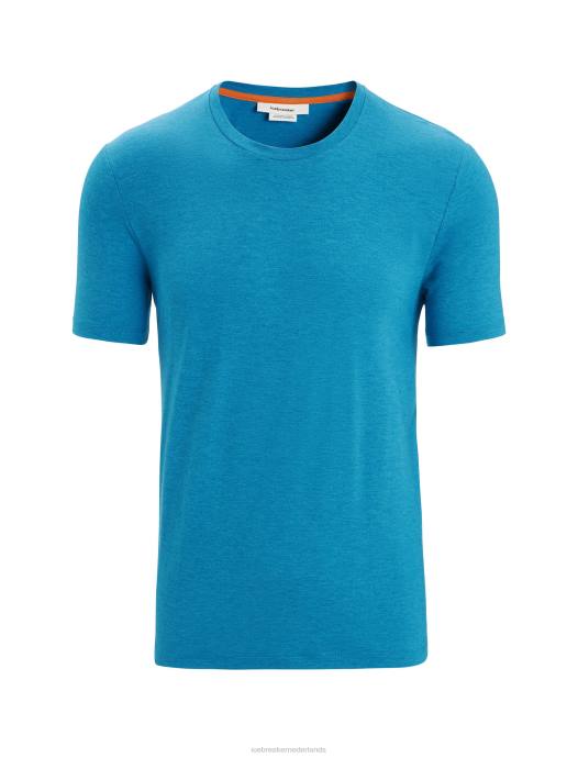 Icebreaker Heren merino centraal klassiek T-shirt met korte mouwengeo-blauw XXNJ50 kleding