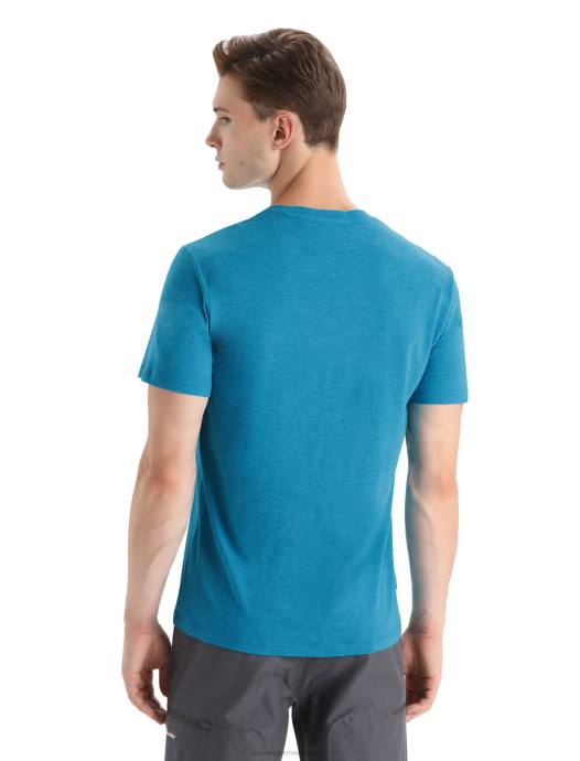 Icebreaker Heren merino centraal klassiek t-shirt met korte mouwen st antongeo-blauw XXNJ34 kleding