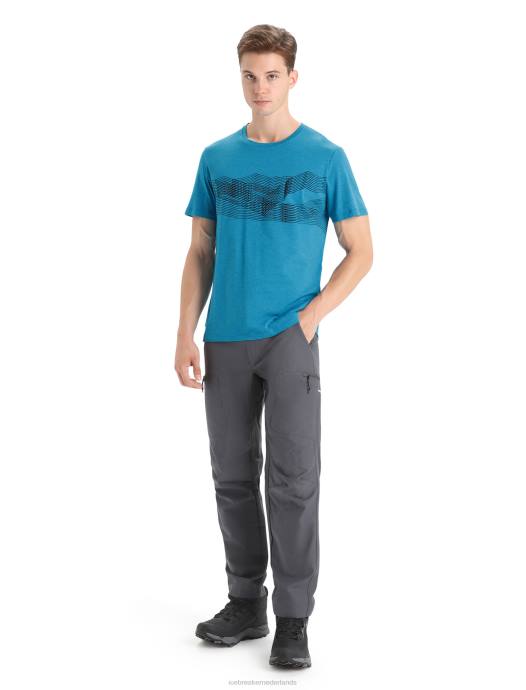 Icebreaker Heren merino centraal klassiek t-shirt met korte mouwen st antongeo-blauw XXNJ34 kleding