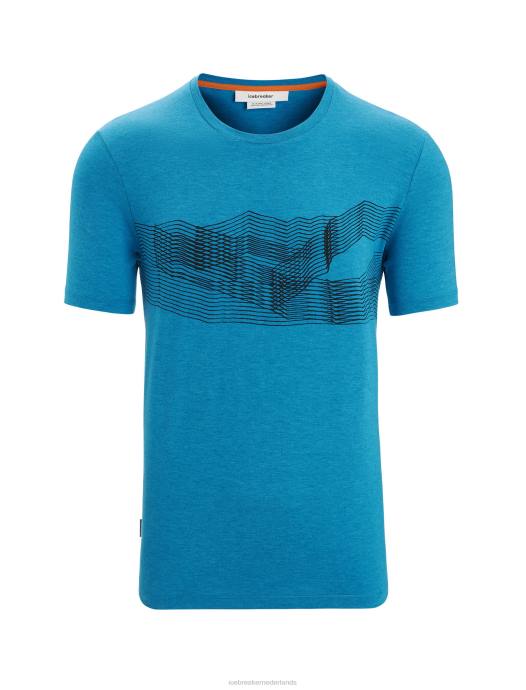 Icebreaker Heren merino centraal klassiek t-shirt met korte mouwen st antongeo-blauw XXNJ34 kleding