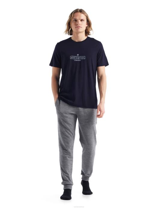 Icebreaker Heren merino tech lite ii T-shirt met korte mouwen, gegroeid naar het zuidenmiddernacht marine XXNJ484 kleding