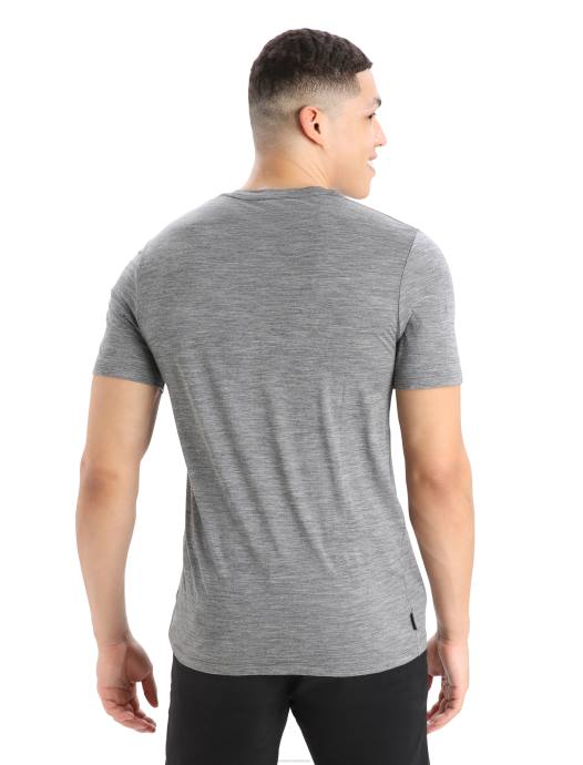 Icebreaker Heren merino tech lite ii T-shirt met korte mouwen opmerkelijk assortimentgritsteen heide XXNJ412 kleding