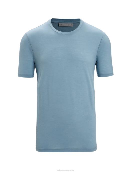 Icebreaker Heren merino tech lite ii T-shirt met korte mouwenastraal blauw XXNJ27 kleding