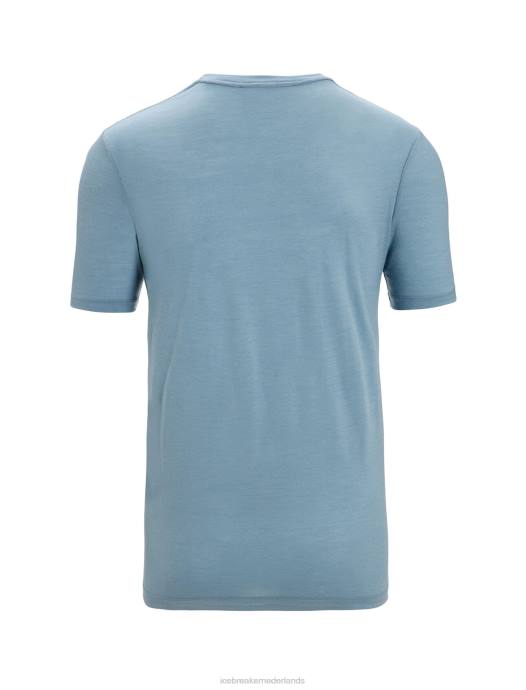 Icebreaker Heren merino tech lite ii T-shirt met korte mouwenastraal blauw XXNJ27 kleding