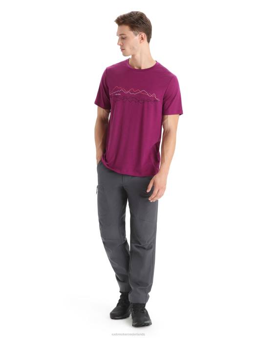 Icebreaker Heren merino tech lite ii T-shirt met korte mouwenga bes XXNJ31 kleding