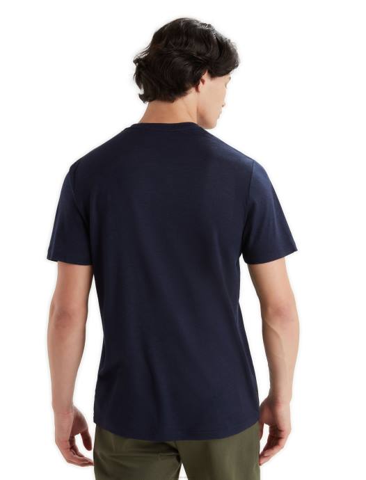 Icebreaker Heren merino tech lite ii T-shirt met korte mouwenmiddernacht marine XXNJ25 kleding