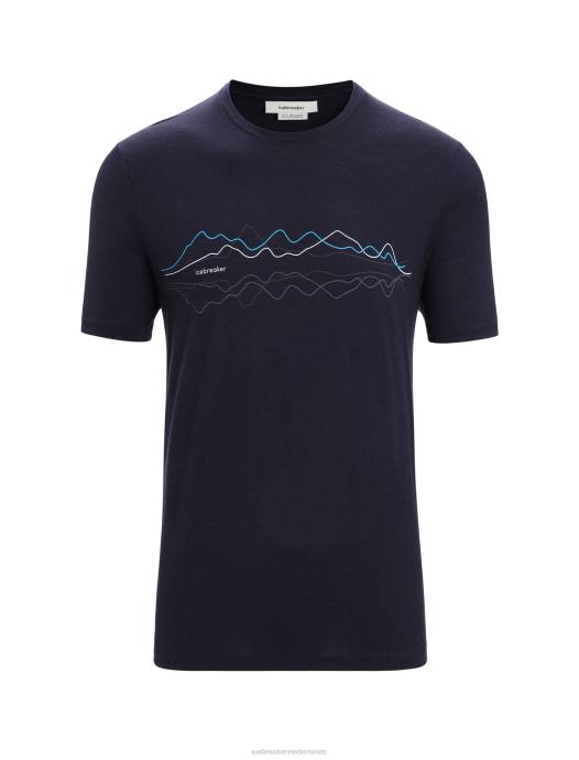 Icebreaker Heren merino tech lite ii T-shirt met korte mouwenmiddernacht marine XXNJ33 kleding