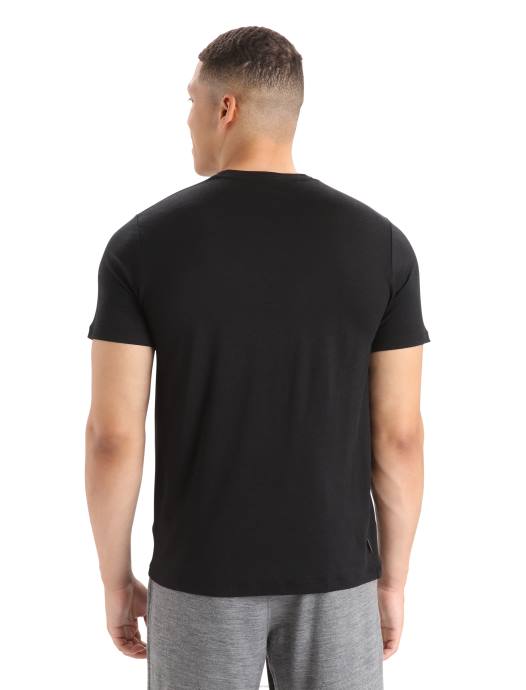 Icebreaker Heren merino tech lite ii T-shirt met korte mouwenzwart XXNJ22 kleding