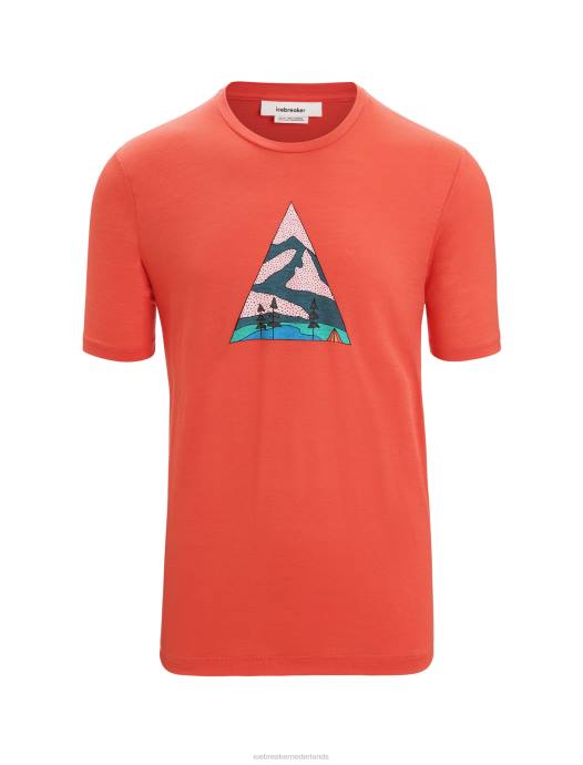 Icebreaker Heren merino tech lite ii camping T-shirt met korte mouwenlevendige aarde XXNJ75 kleding