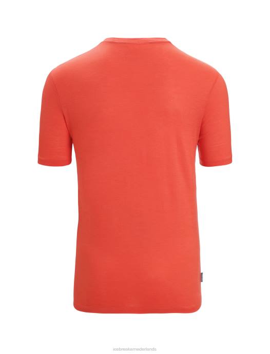 Icebreaker Heren merino tech lite ii camping T-shirt met korte mouwenlevendige aarde XXNJ75 kleding