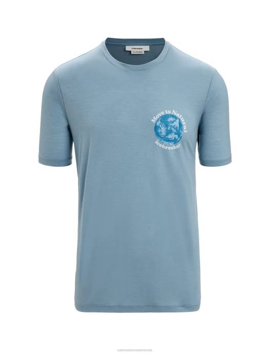 Icebreaker Heren merino tech lite ii t-shirt met korte mouwen aardeastraal blauw XXNJ90 kleding