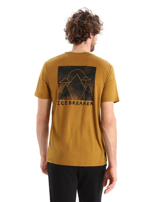 Icebreaker Heren merino tech lite ii t-shirt met korte mouwen alp ascensionkruidnagel XXNJ376 kleding