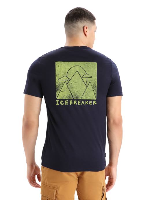Icebreaker Heren merino tech lite ii t-shirt met korte mouwen alp ascensionmiddernacht marine XXNJ377 kleding