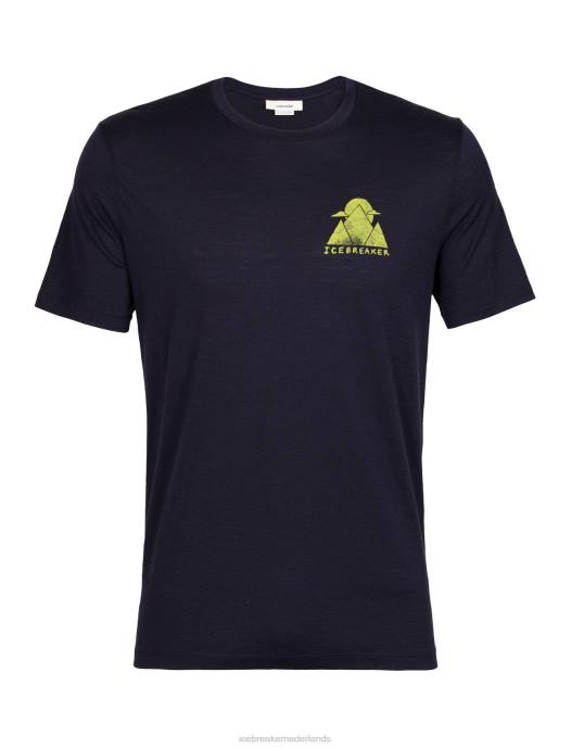 Icebreaker Heren merino tech lite ii t-shirt met korte mouwen alp ascensionmiddernacht marine XXNJ377 kleding