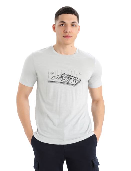 Icebreaker Heren merino tech lite ii t-shirt met korte mouwen alpen 3dether XXNJ432 kleding