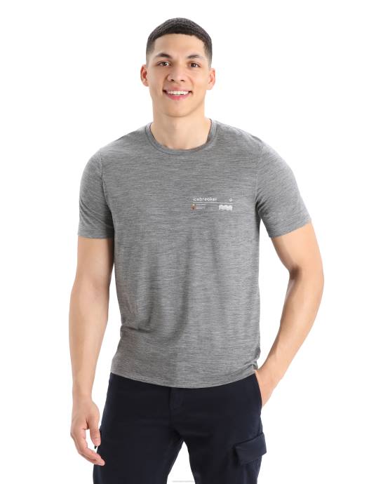 Icebreaker Heren merino tech lite ii t-shirt met korte mouwen alpine zonegritsteen heide XXNJ365 kleding