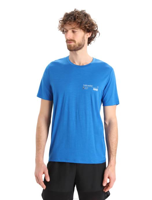 Icebreaker Heren merino tech lite ii t-shirt met korte mouwen alpine zonelazuriet XXNJ366 kleding