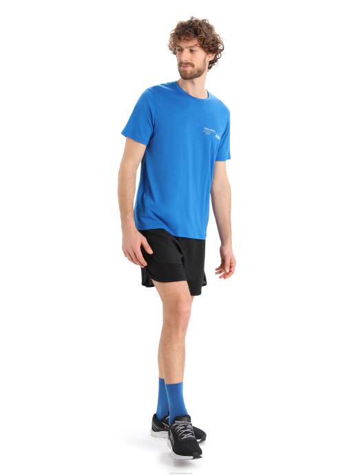 Icebreaker Heren merino tech lite ii t-shirt met korte mouwen alpine zonelazuriet XXNJ366 kleding