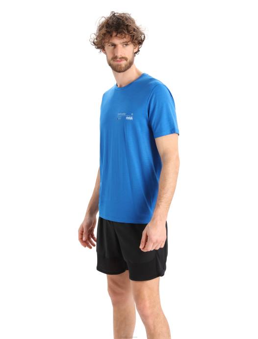 Icebreaker Heren merino tech lite ii t-shirt met korte mouwen alpine zonelazuriet XXNJ366 kleding