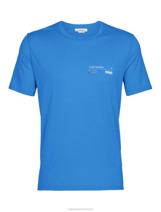 Icebreaker Heren merino tech lite ii t-shirt met korte mouwen alpine zonelazuriet XXNJ366 kleding