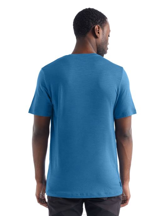 Icebreaker Heren merino tech lite ii t-shirt met korte mouwen forest wallazul XXNJ478 kleding