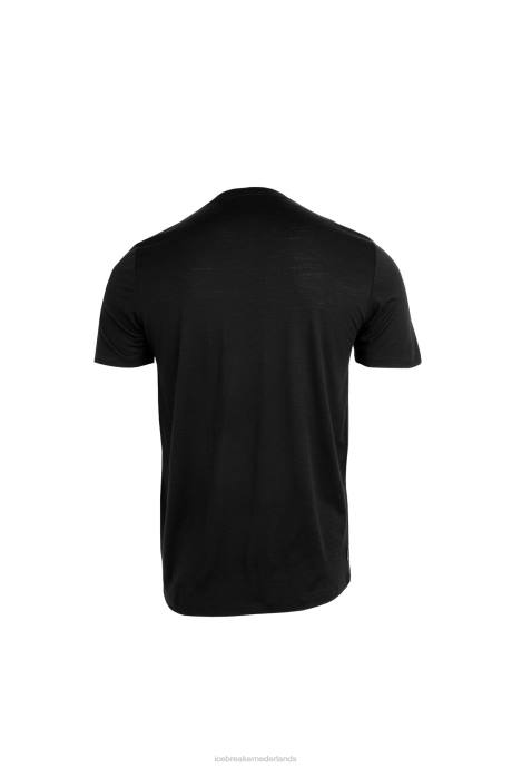 Icebreaker Heren merino tech lite ii t-shirt met korte mouwen lokaal t-shirt portlandzwart XXNJ486 kleding