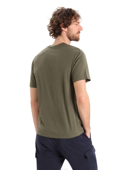 Icebreaker Heren merino tech lite ii t-shirt met korte mouwen mountain geologyladen XXNJ384 kleding