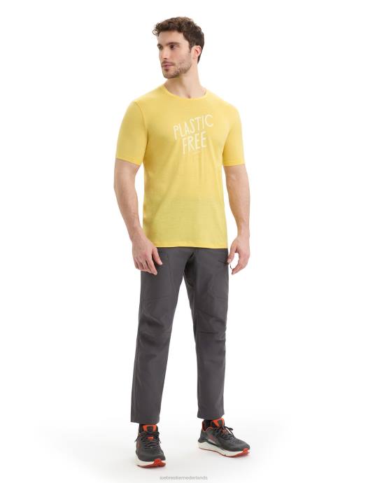 Icebreaker Heren merino tech lite ii t-shirt met korte mouwen naturelzomer XXNJ93 kleding