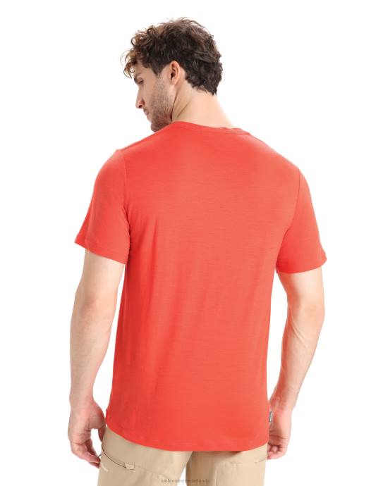 Icebreaker Heren merino tech lite ii t-shirt met korte mouwen natuur sprintlevendige aarde XXNJ56 kleding