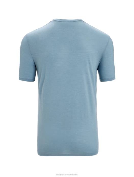 Icebreaker Heren merino tech lite ii t-shirt met korte mouwen polar paddleastraal blauw XXNJ65 kleding