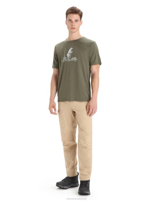 Icebreaker Heren merino tech lite ii t-shirt met korte mouwen polar paddleladen XXNJ67 kleding