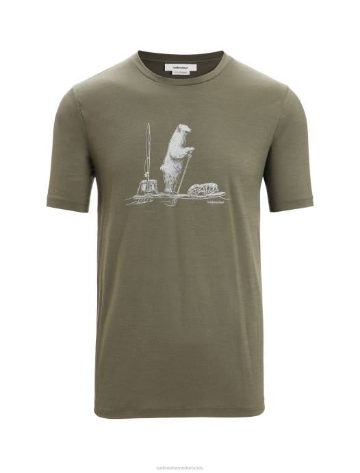 Icebreaker Heren merino tech lite ii t-shirt met korte mouwen polar paddleladen XXNJ67 kleding