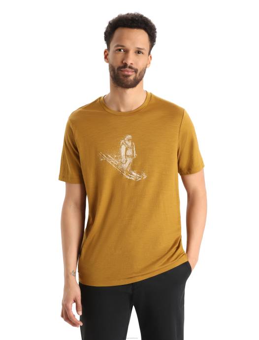 Icebreaker Heren merino tech lite ii t-shirt met korte mouwen skiën yetikruidnagel XXNJ363 kleding