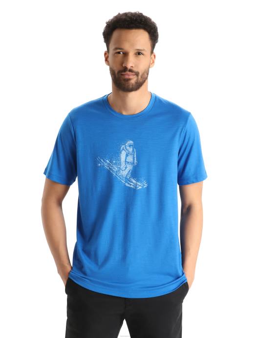 Icebreaker Heren merino tech lite ii t-shirt met korte mouwen skiën yetilazuriet XXNJ364 kleding