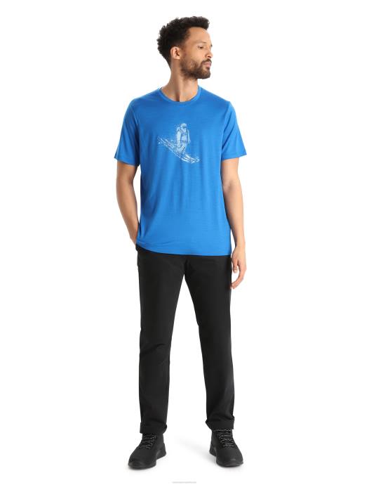 Icebreaker Heren merino tech lite ii t-shirt met korte mouwen skiën yetilazuriet XXNJ364 kleding