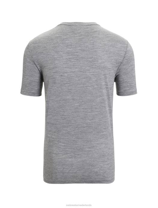 Icebreaker Heren merino tech lite ii t-shirt met korte mouwen spring glowgritsteen heide XXNJ46 kleding