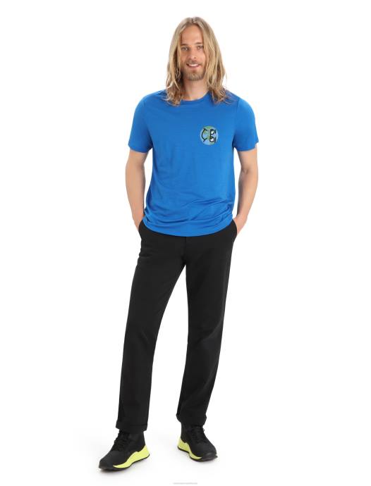 Icebreaker Heren merino tech lite ii t-shirt met korte mouwen verhaallazuriet XXNJ381 kleding