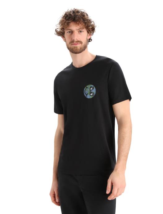 Icebreaker Heren merino tech lite ii t-shirt met korte mouwen verhaalzwart XXNJ380 kleding