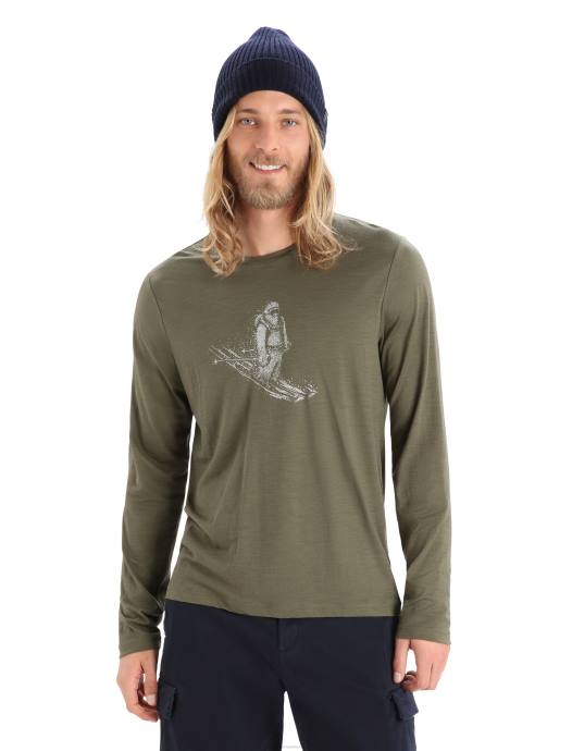 Icebreaker Heren merino tech lite ii t-shirt met lange mouwen skiën yetiladen XXNJ343 kleding