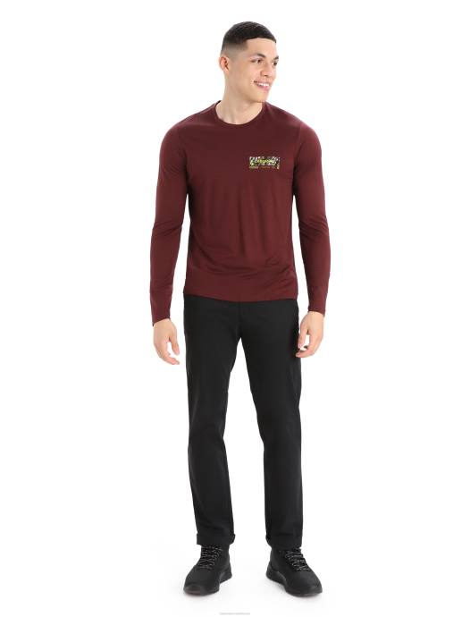 Icebreaker Heren merino tech lite ii topprofiel met lange mouwen voor t-shirtespresso XXNJ379 kleding