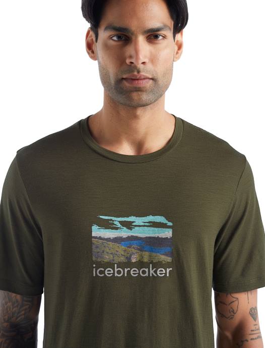 Icebreaker Heren merino tech lite ii trailhead T-shirt met korte mouwenladen XXNJ473 kleding