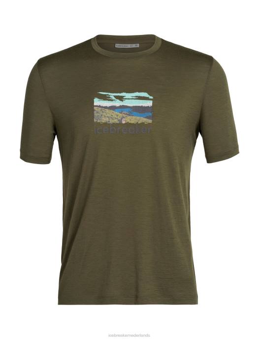 Icebreaker Heren merino tech lite ii trailhead T-shirt met korte mouwenladen XXNJ473 kleding