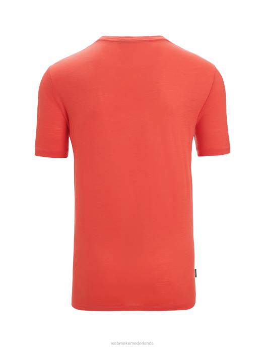 Icebreaker Heren merino tech lite ii trailhead T-shirt met korte mouwenlevendige aarde XXNJ15 kleding